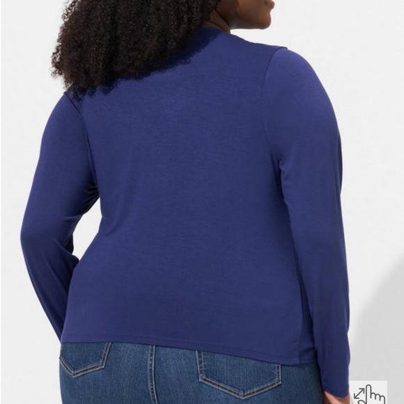 Blue Super Soft Tie-Front Cardigan - Picture 6 of 9